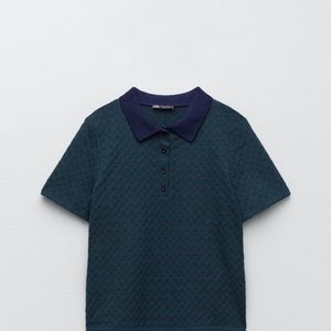 NWT ZARA jacquard polo and pant set